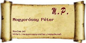 Mogyoróssy Péter névjegykártya