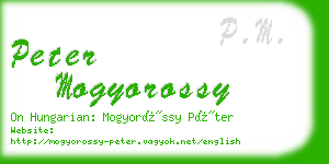 peter mogyorossy business card
